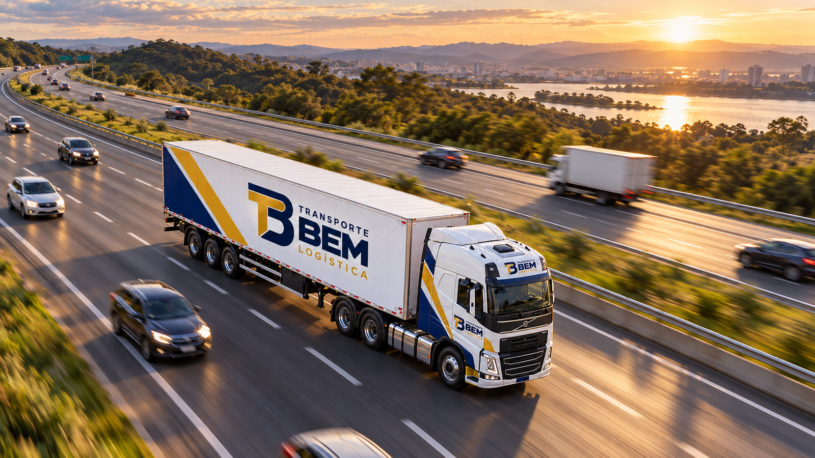 Carreta Transporte BEM na rodovia